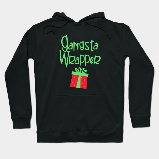 Gangsta Wrapper Funny Christmas Hoodie by PrettyVocal